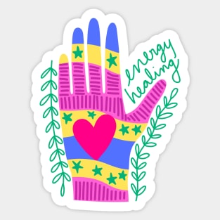 energy healing hand reiki alternative therapies Sticker